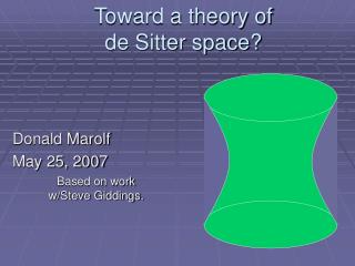 Toward a theory of de Sitter space?