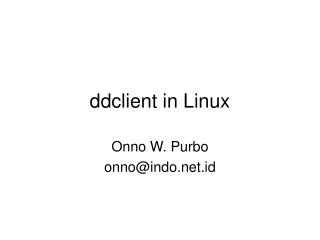 ddclient in Linux