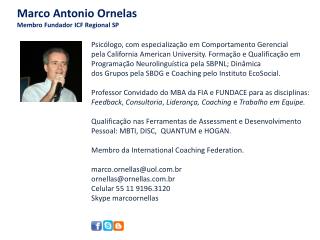 Marco Antonio Ornelas Membro Fundador ICF Regional SP