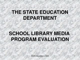 THE STATE EDUCATION DEPARTMENT