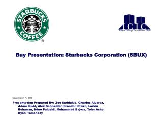 Buy Presentation: Starbucks Corporation (SBUX)