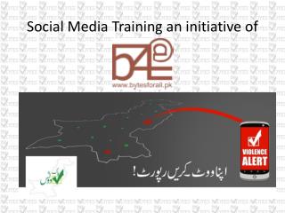 Social Media Training an initiative of