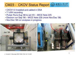 CM23 -  CKOV Status Report