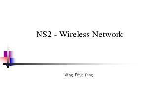 NS2 - Wireless Network