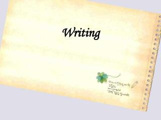 Writing
