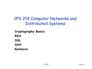 CPS 214 Computer Networks and Distributed Systems