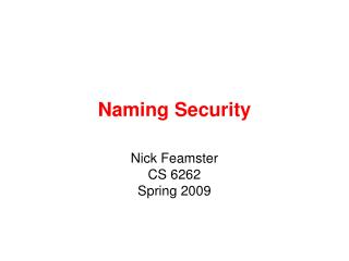 Naming Security