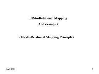 ER-to-Relational Mapping Principles