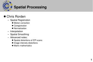 Spatial Processing