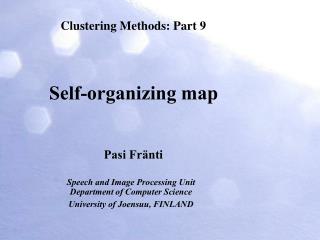 Self-organizing map