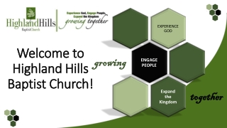 Welcome to Highland Hills Baptist Church!