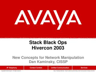 Stack Black Ops Hivercon 2003