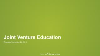Joint Venture Education
