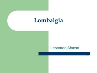 Lombalgia