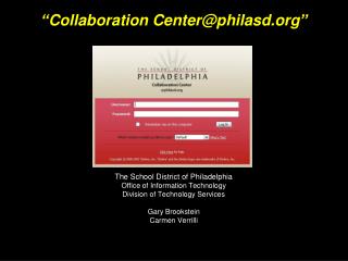 “Collaboration Center@philasd”