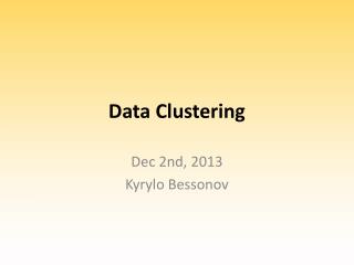 Data Clustering