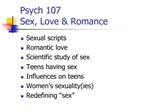 Psych 107 Sex, Love Romance