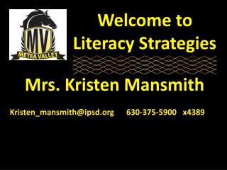 Welcome to Literacy Strategies
