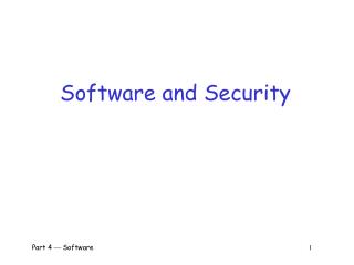 Software and Security