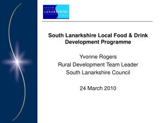 South Lanarkshire Local Food & Drink Development Programme
