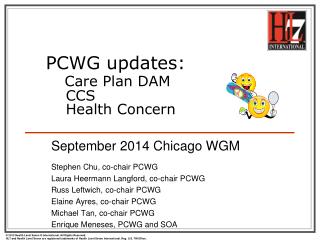 PCWG updates: Care Plan DAM CCS Health Concern
