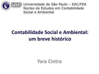 Contabilidade Social e Ambiental: um breve histórico