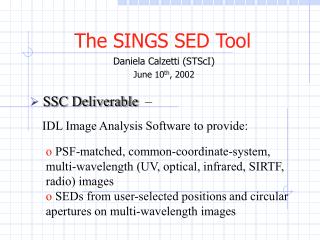 The SINGS SED Tool