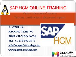 SAP HCM ONLINE TRAINING IN HYDERABAD