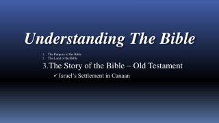 Understanding The Bible