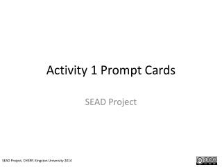Activity 1 Prompt Cards