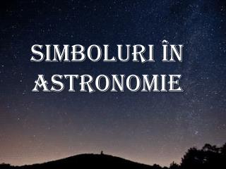 Simboluri în astronomie