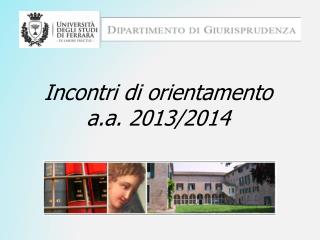 Incontri di orientamento a.a. 2013/2014