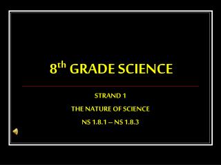 8 th GRADE SCIENCE