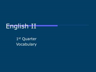English II