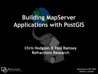 Building MapServer Applications with PostGIS