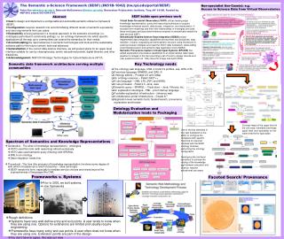 The Semantic e-Science Framework (SESF) (IN51B-1042) (tw.rpi/portal/SESF)