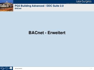 PG5 Building Advanced / DDC Suite 2.0 BACnet