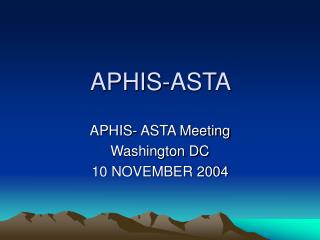 APHIS-ASTA