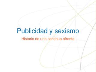 Publicidad y sexismo