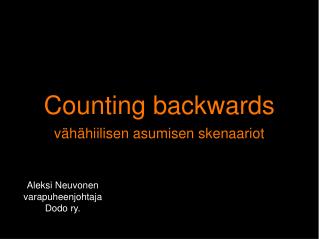 Counting backwards