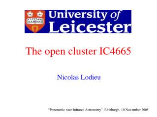 The open cluster IC4665