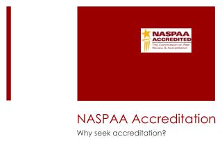 NASPAA Accreditation