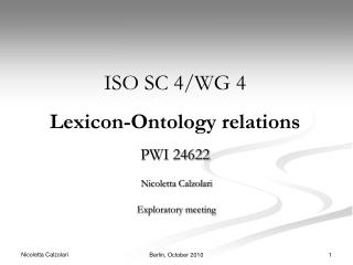 ISO SC 4/WG 4 Lexicon-Ontology relations PWI 24622