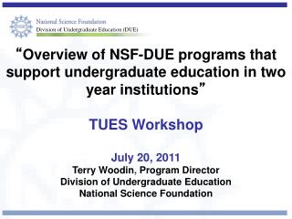 Division of Undergraduate Education (DUE)