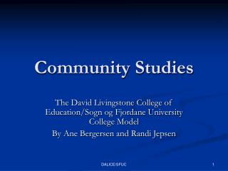 Community Studies
