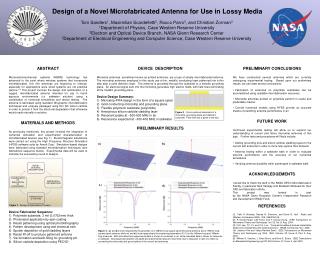 Design of a Novel Microfabricated Antenna for Use in Lossy Media