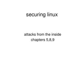 securing linux