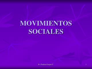 MOVIMIENTOS SOCIALES
