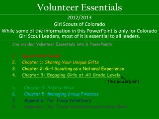 Volunteer Essentials