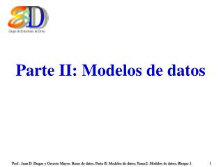 Parte II: Modelos de datos